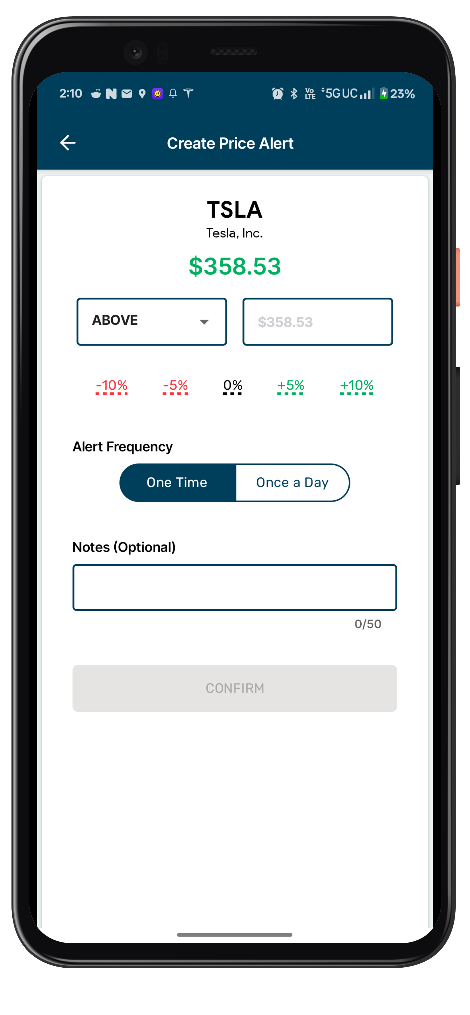 Stocks Genie Price Alert Screenshot